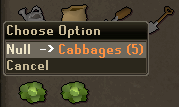 Null goes for cabbage