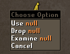 Null can be used, dropped and examined